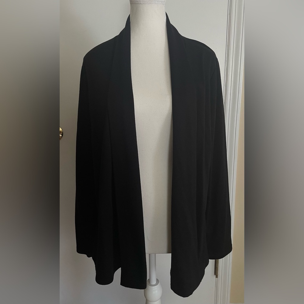 Women’s Femme by Tresics Black Long Sleeve Open Front Cardigan Sweater Large